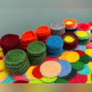 Grandma's Handmade Reusable/Washable 10 Count Multicolor Scrubbies Scrubby